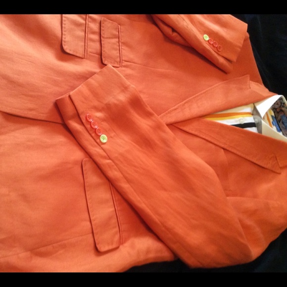 NEW MEN’S 2-PC SUIT TANGERINE - Picture 6 of 6